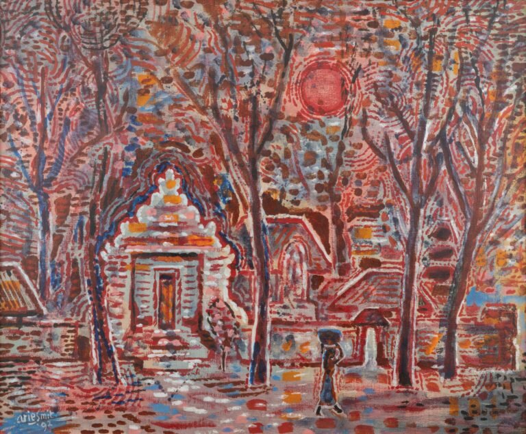 Arie Smit_Title to be determined (Red temple)_1992_oil on canvas_58 x 70 cm_full