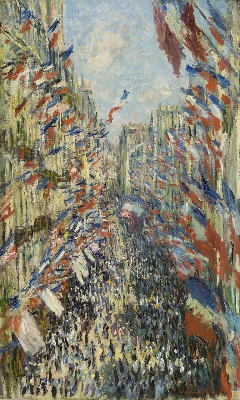 "The Rue Montorgueil in Paris. Celebration of June 30" (1878) by Claude Monet