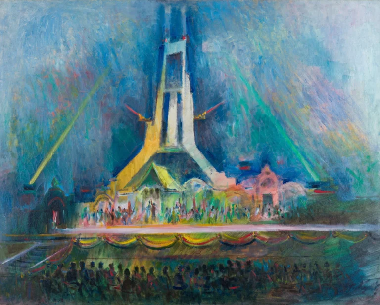 "Inauguration of King Rama VIII Bridge" (2003) by Sawasdi Tantisuk
