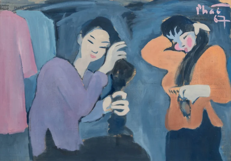 "Backstage Cheo Theater" (1967) by Bui Xuan Phai